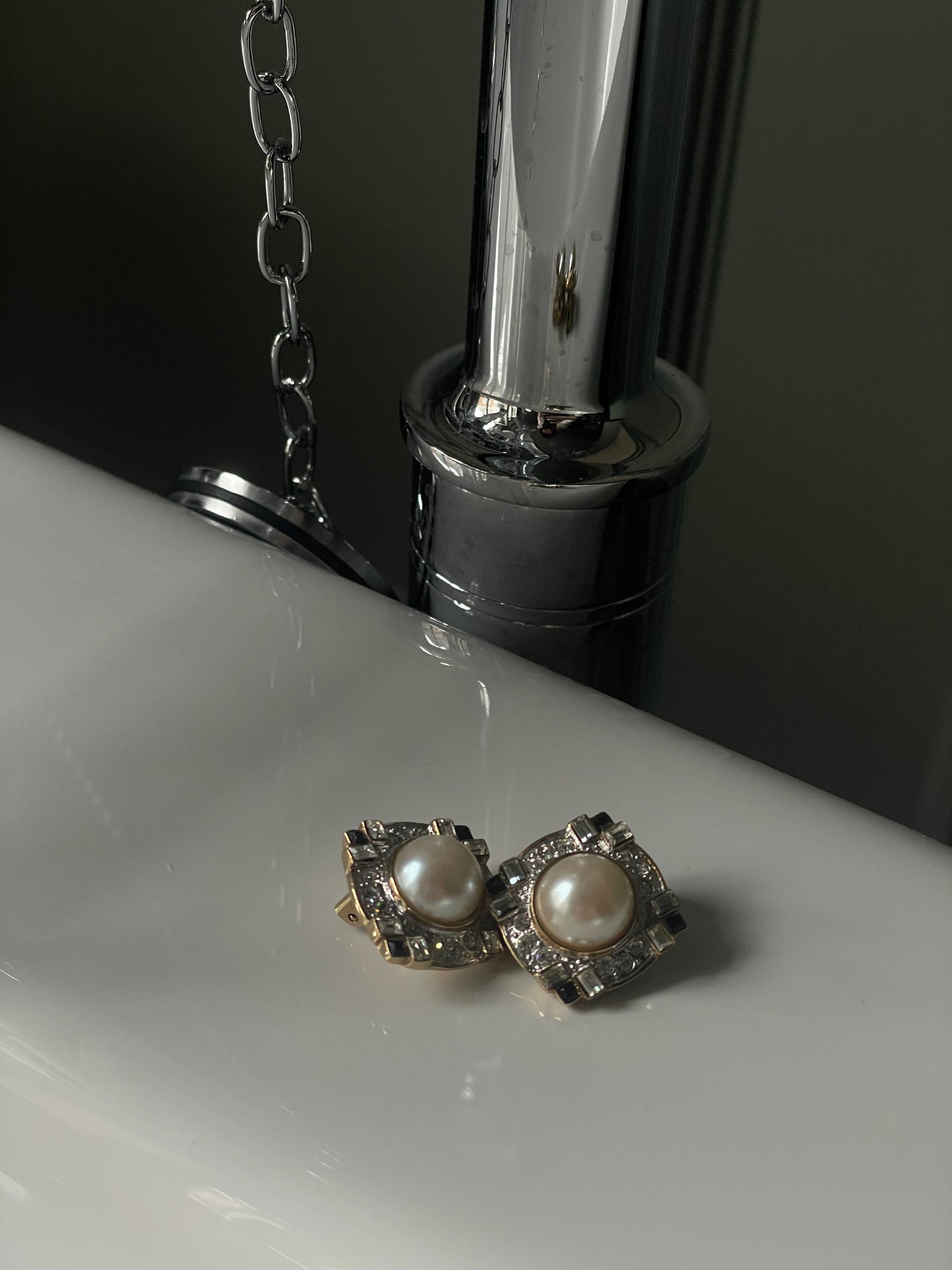 Clip Oorbellen French Diamonds