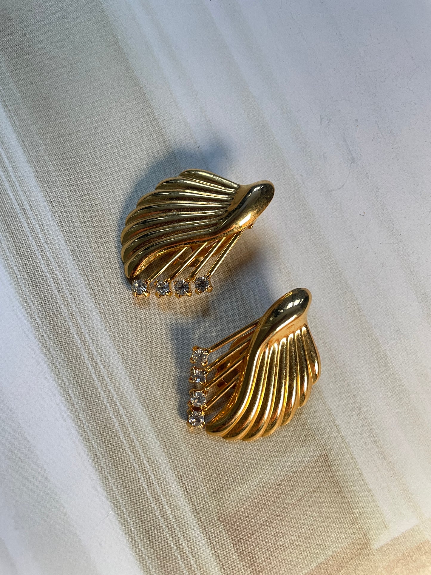 Clip Oorbellen Golden Wave