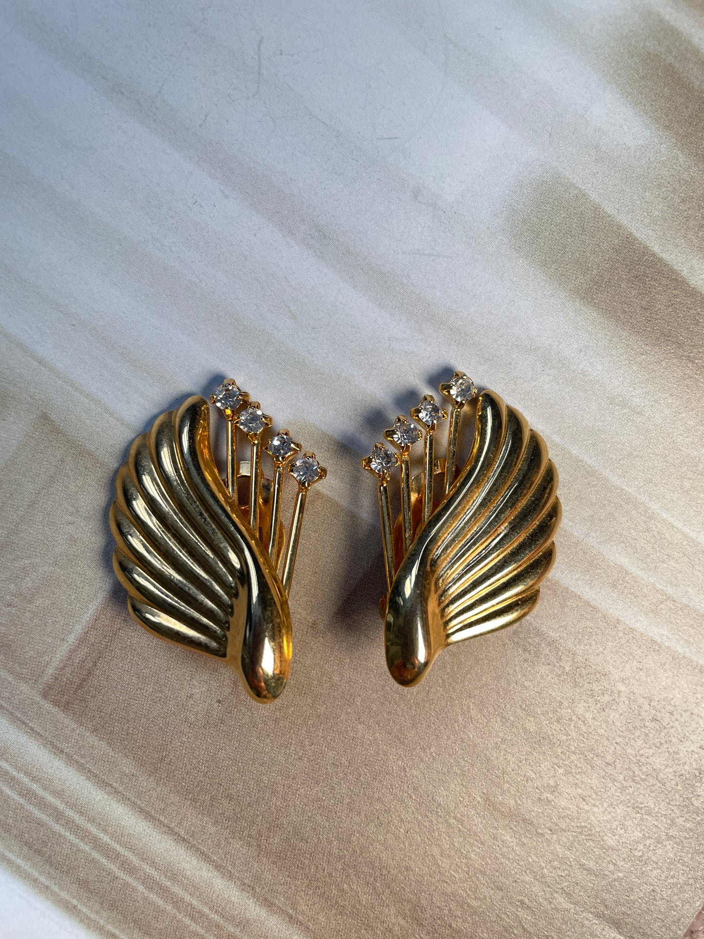 Clip Oorbellen Golden Wave